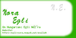 nora egli business card